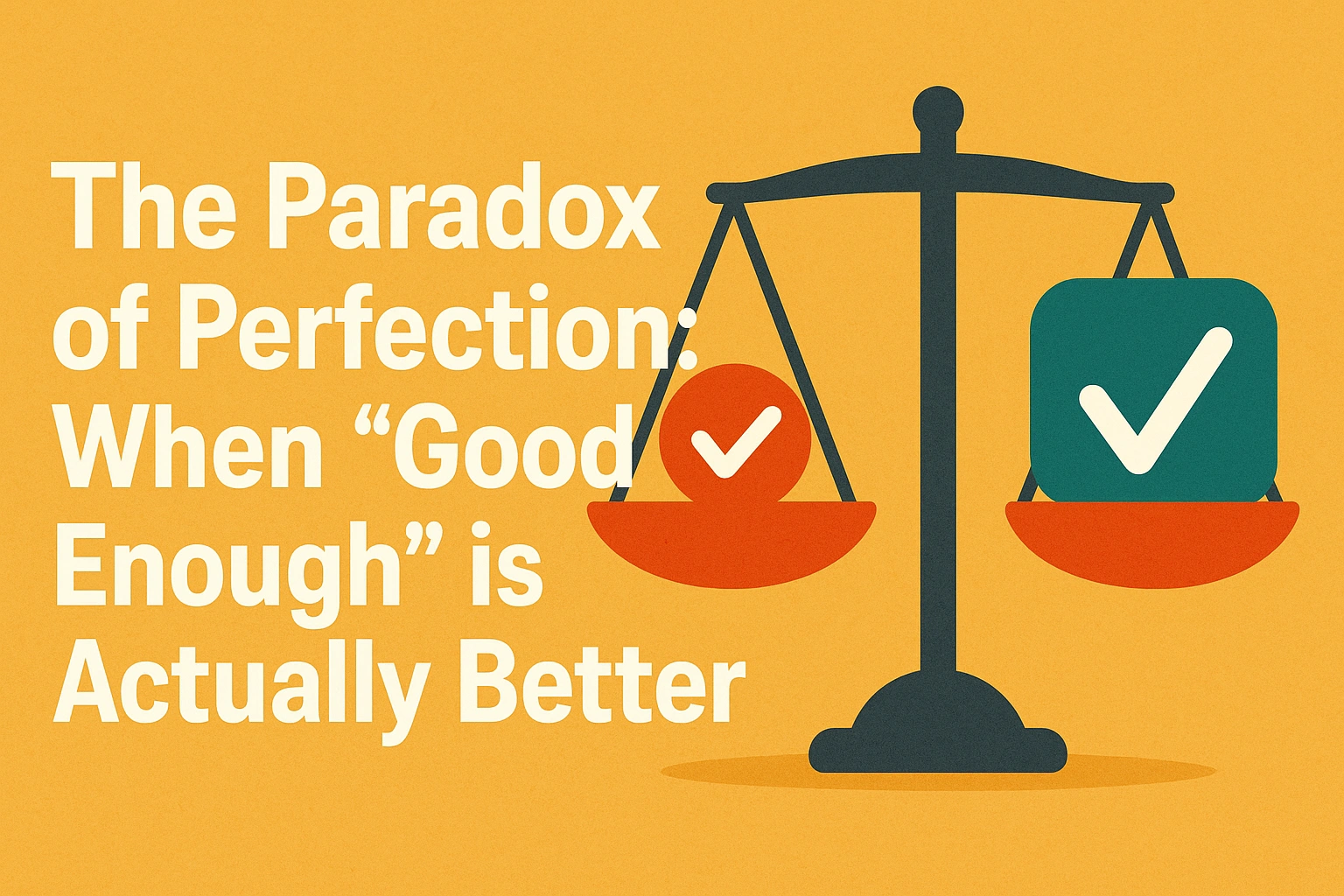 The Paradox of Perfection: When 'Good Enough' is Actually Better